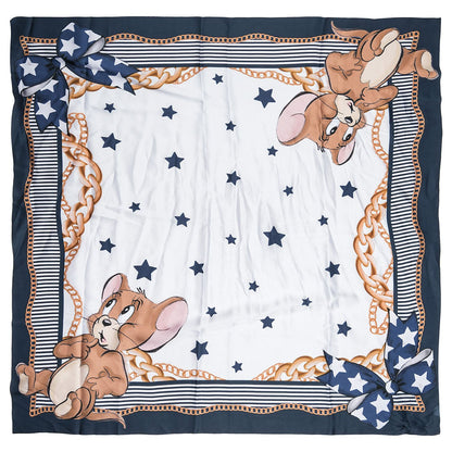 Satin scarf with stars