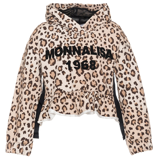 Sudadera corta animalier