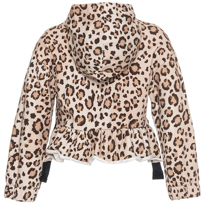 Short animal print sweatshirt