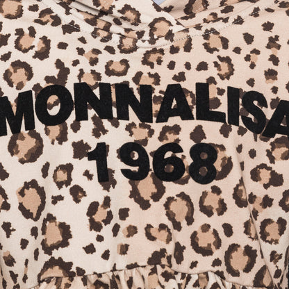 Short animal print sweatshirt