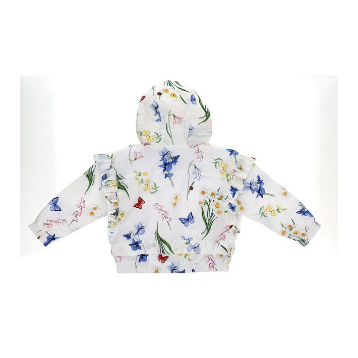 Technical fabric jacket with botanical print 