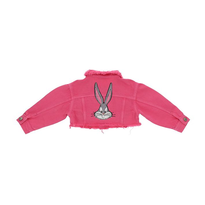 Jacket with rhinestones
