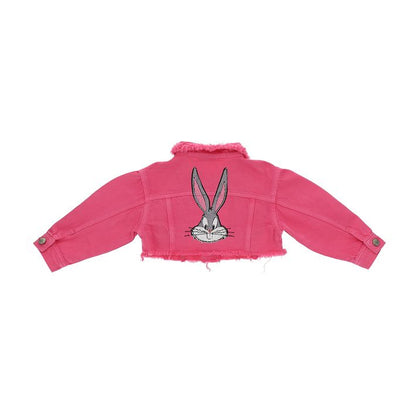 Jacket with rhinestones