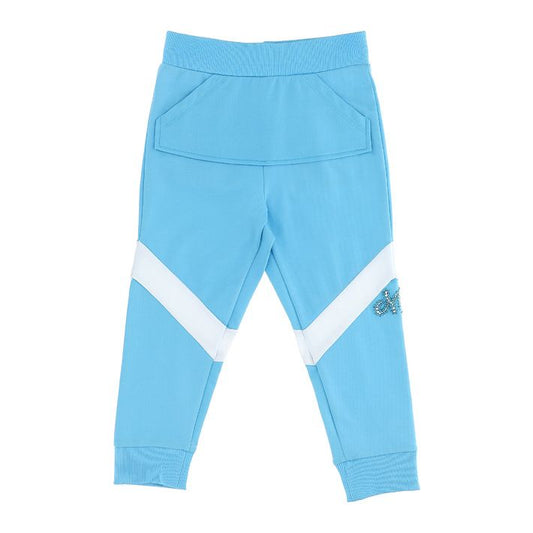 Sweatpants with rhinestones and beads