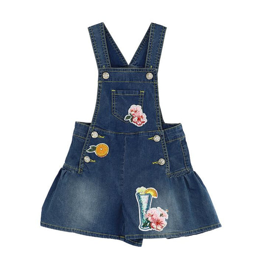 Short jeans-style overalls