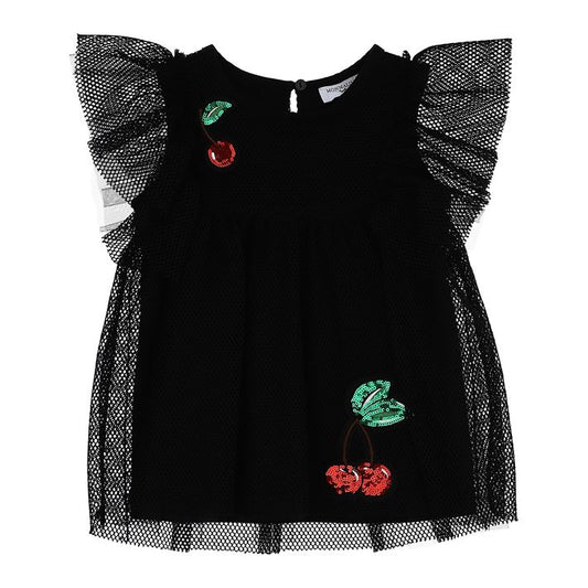 Tulle and sequin T-shirt