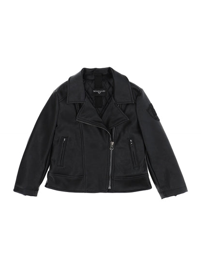 Embroidered biker jacket