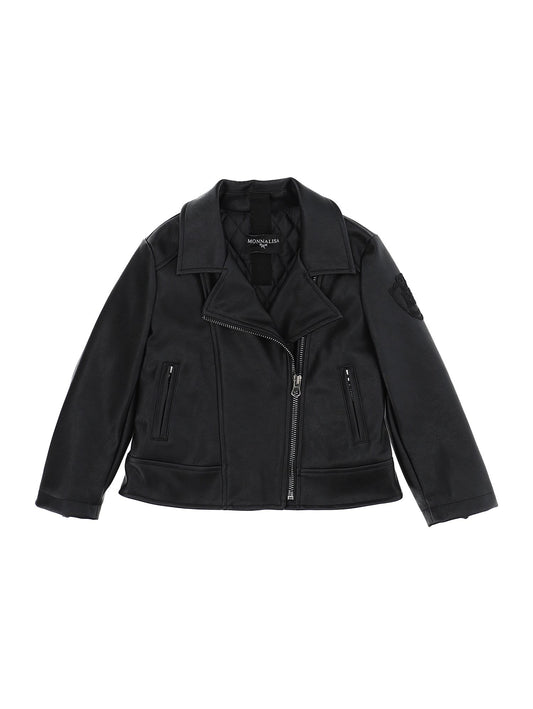 Embroidered biker jacket
