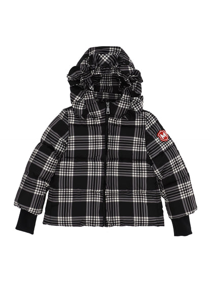 Checked down jacket