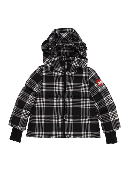 Checked down jacket