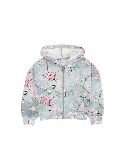 Cotton sweatshirt with ramage print