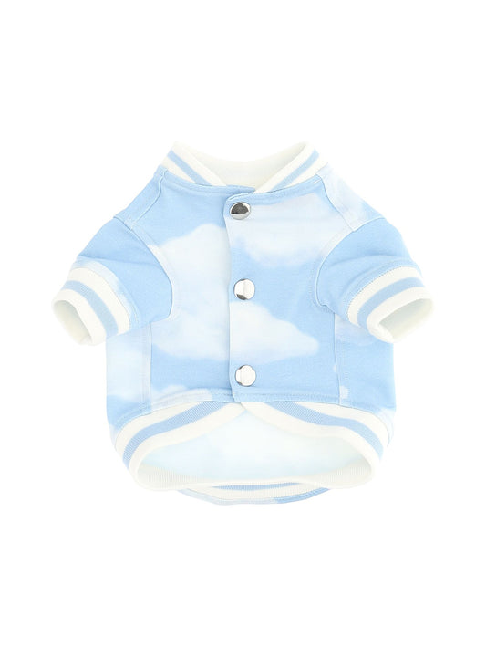 Dog onesie with allover cloud print