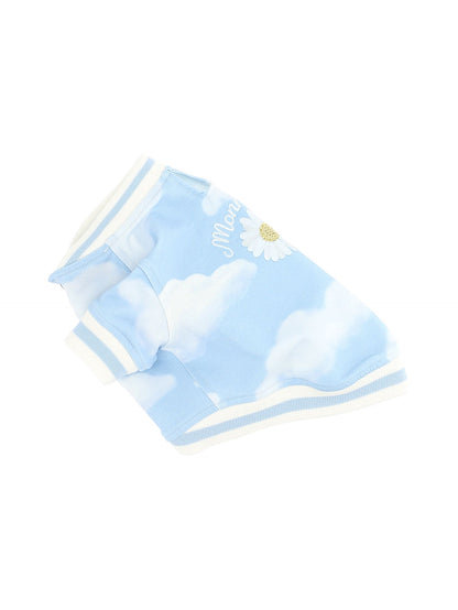 Dog onesie with allover cloud print