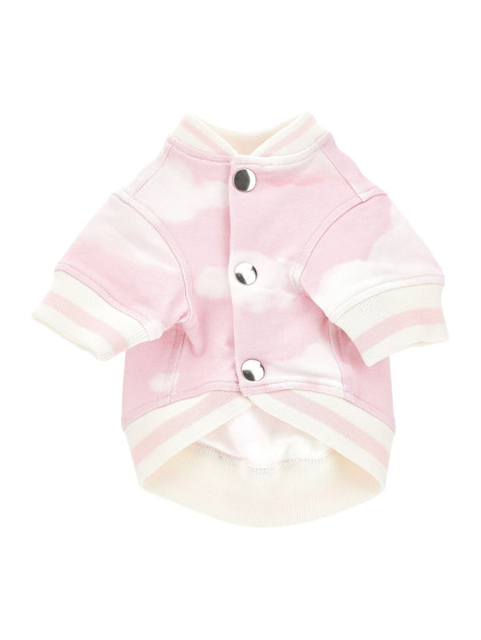 Dog onesie with allover cloud print