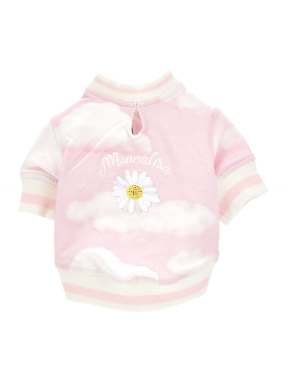 Dog onesie with allover cloud print