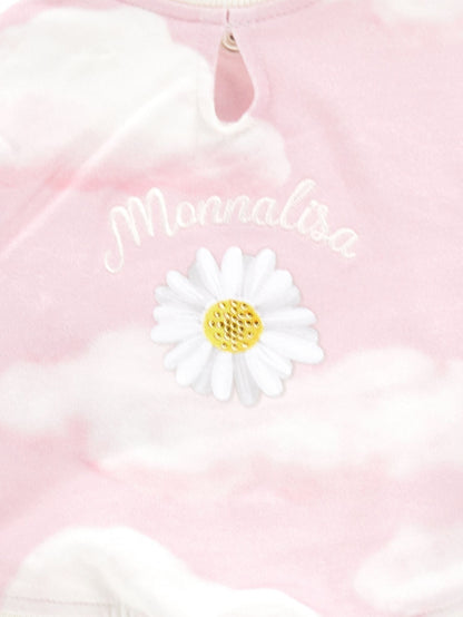 Dog onesie with allover cloud print