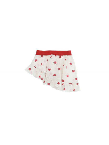 Muslin pareo with heart print