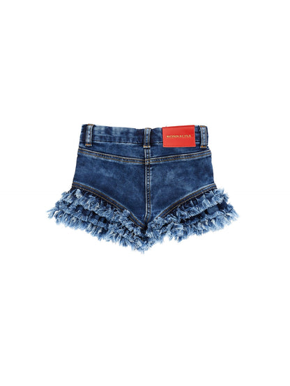Cherry embroidery sweatshirt shorts