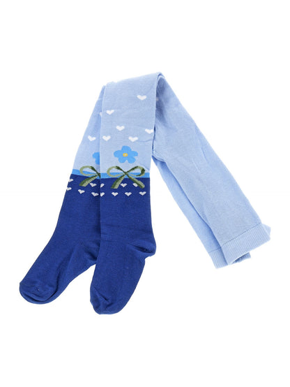 Warm cotton floral tights