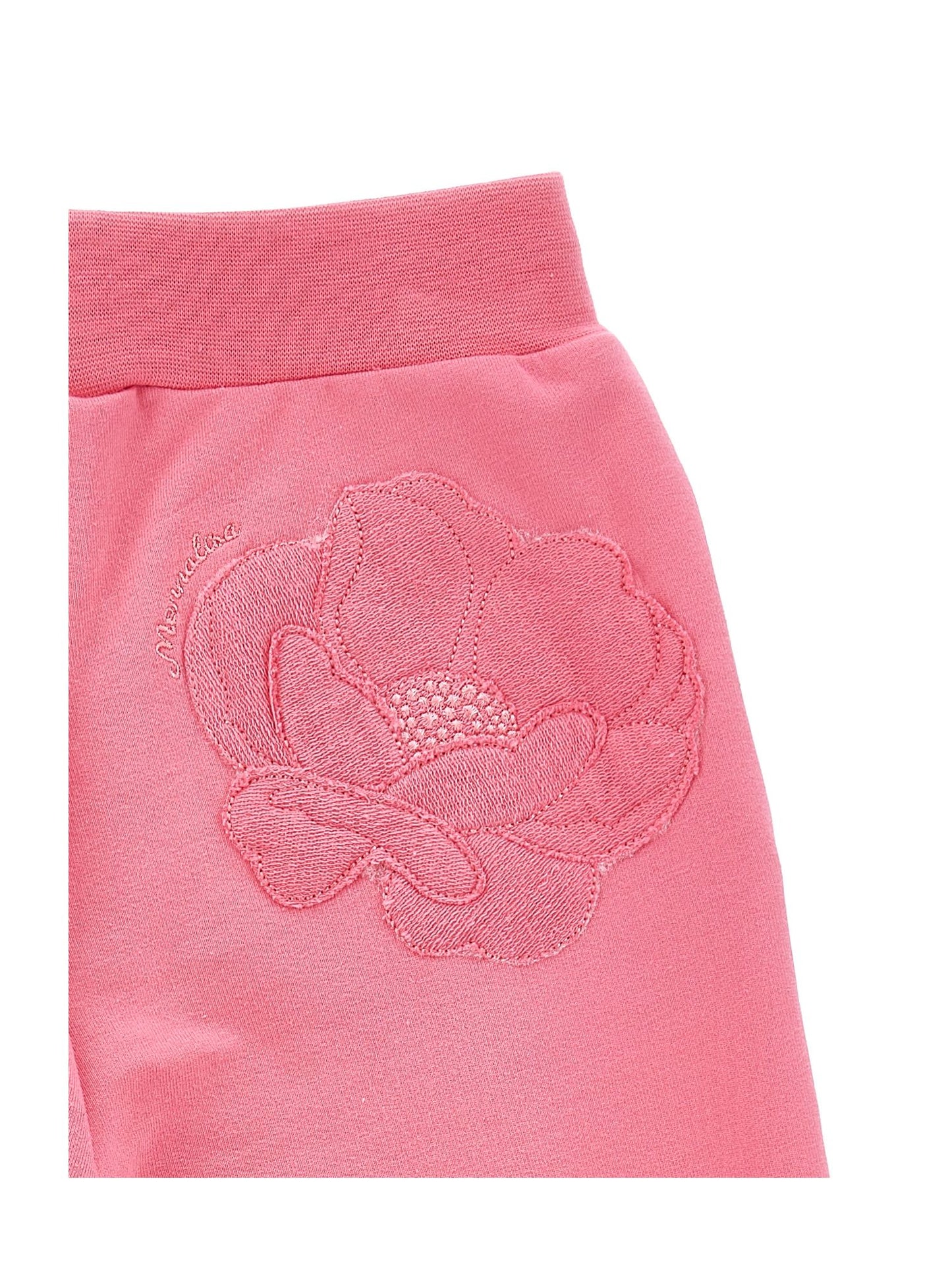 Jogger with anemone embroidery