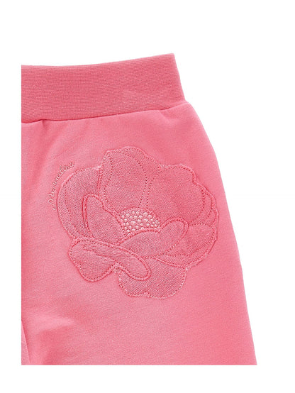 Jogger with anemone embroidery