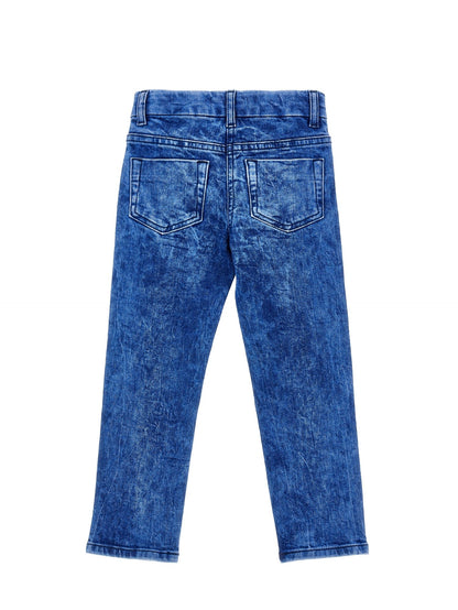 Embroidered denim jeans