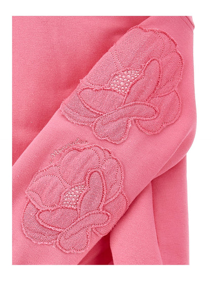 Sweatshirt with anemone embroidery