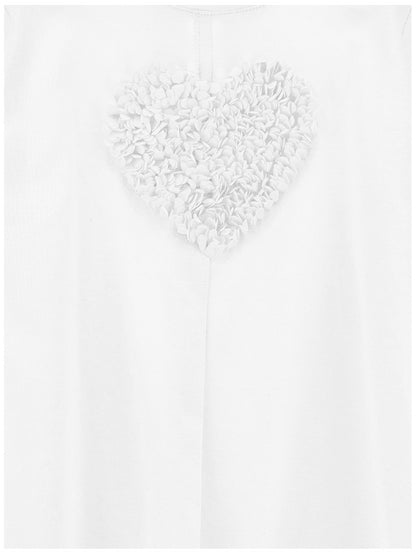 Maxi t-shirt with ruffled heart