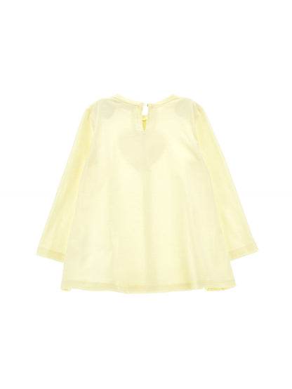 Maxi t-shirt with ruffled heart