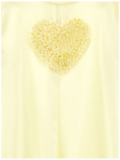 Maxi t-shirt with ruffled heart