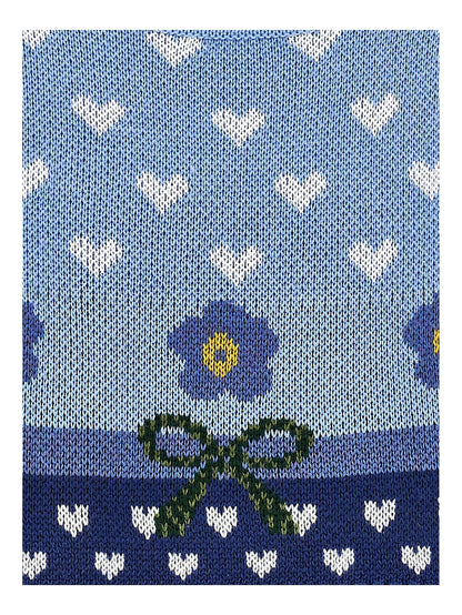 Jacquard sweater with hearts