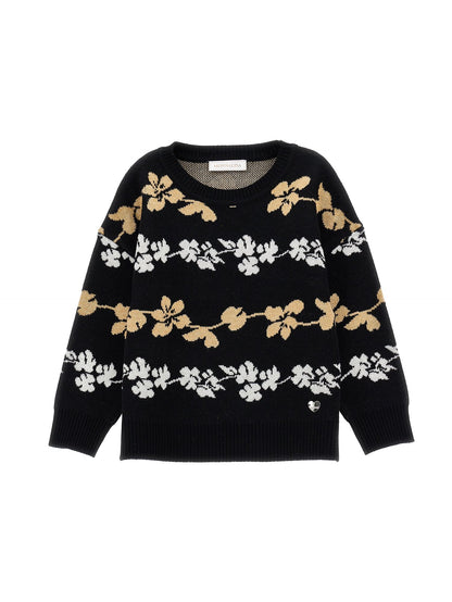 Two-tone jacquard sweater