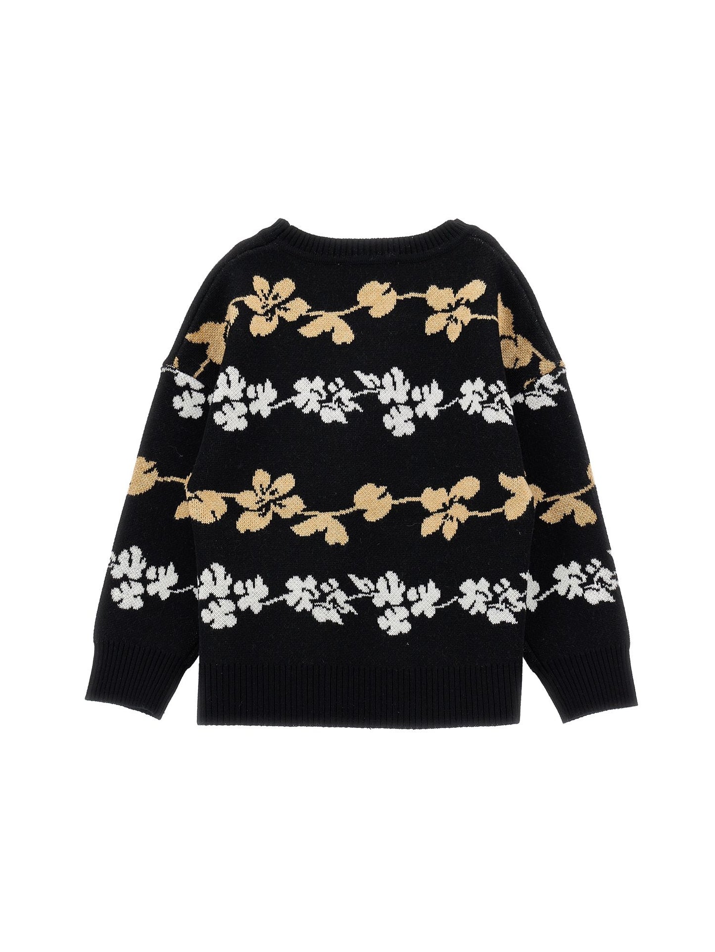 Two-tone jacquard sweater