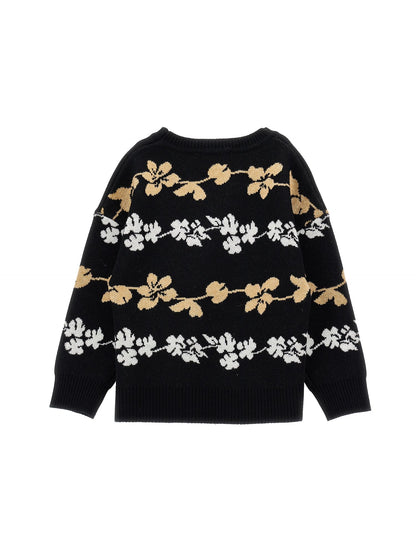 Two-tone jacquard sweater