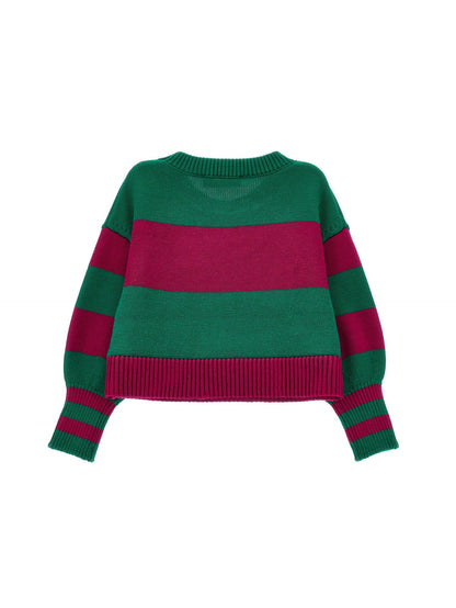 Maxi striped knitwear sweater