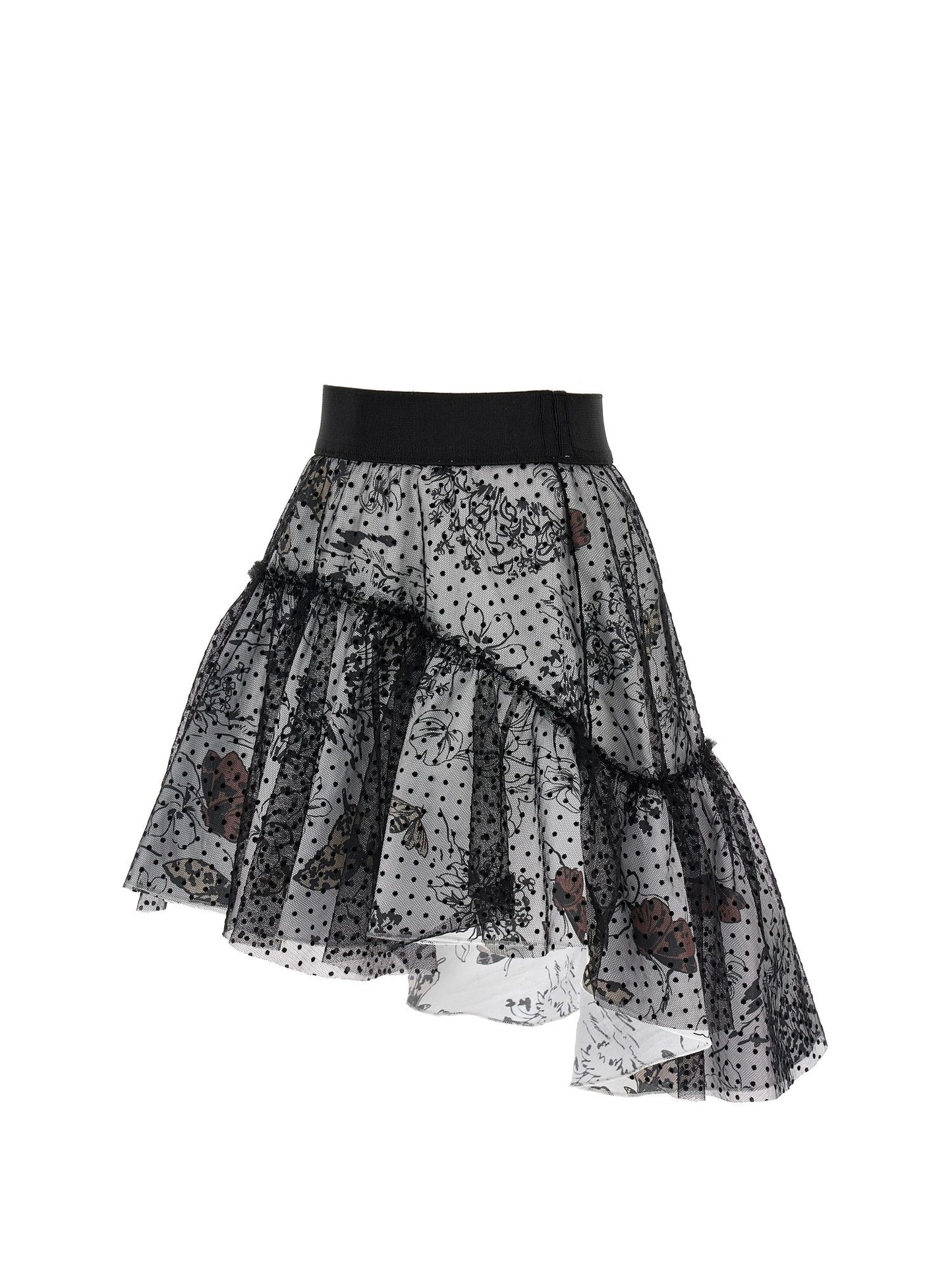 Poplin skirt lined with tulle