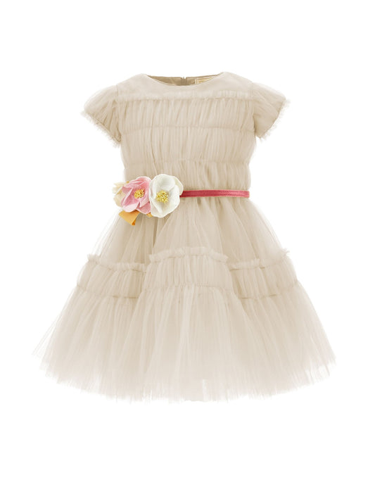 Abito tulle increspato
