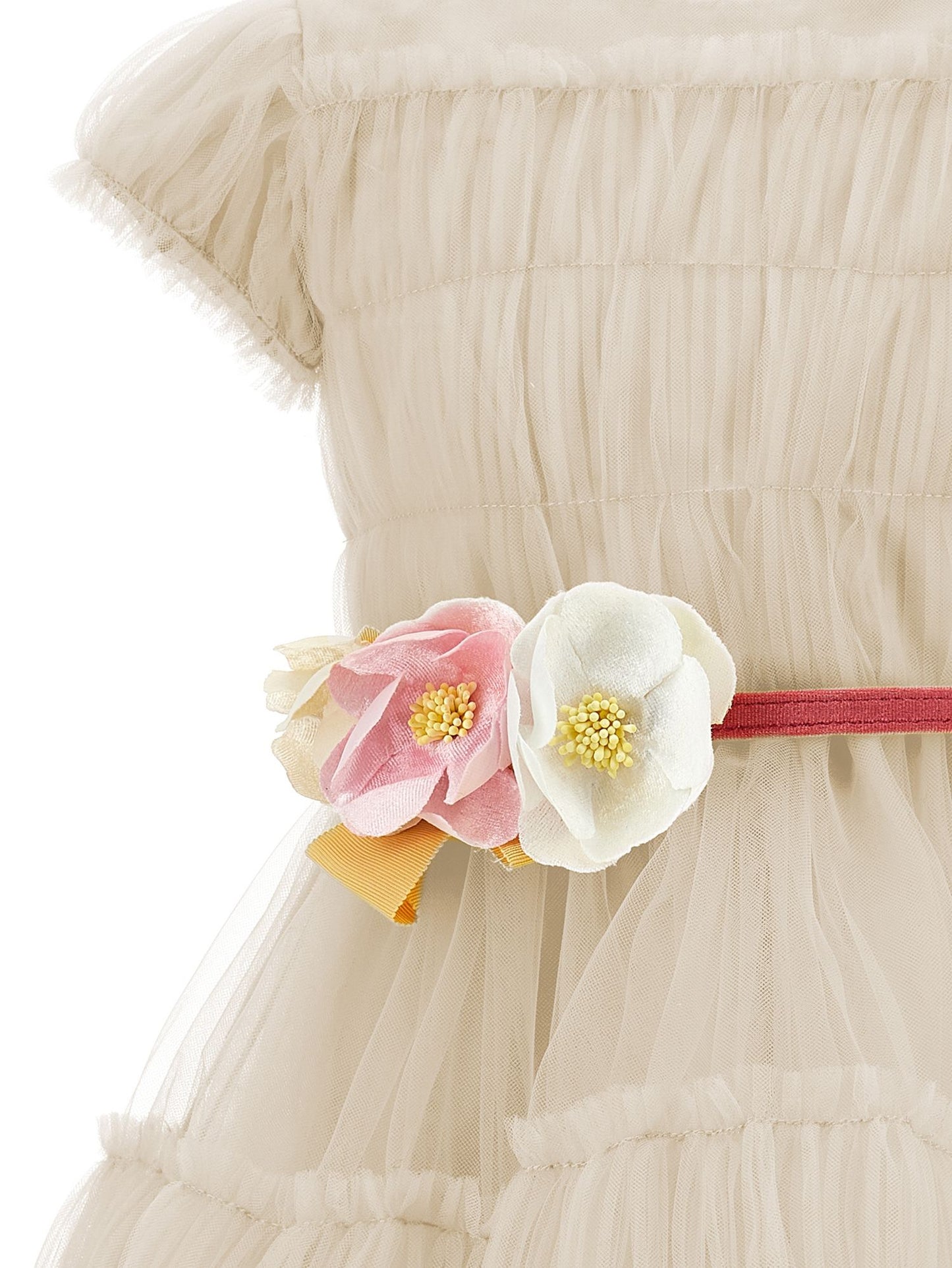 Abito tulle increspato
