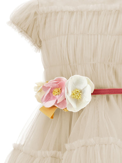 Abito tulle increspato