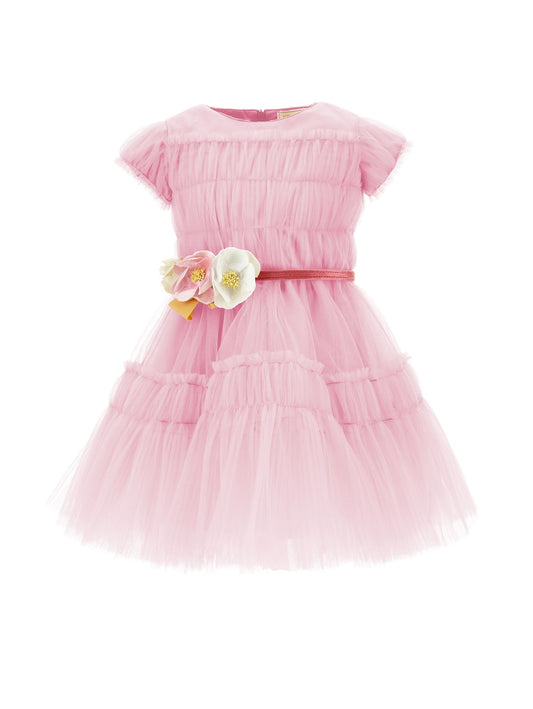 Abito tulle increspato