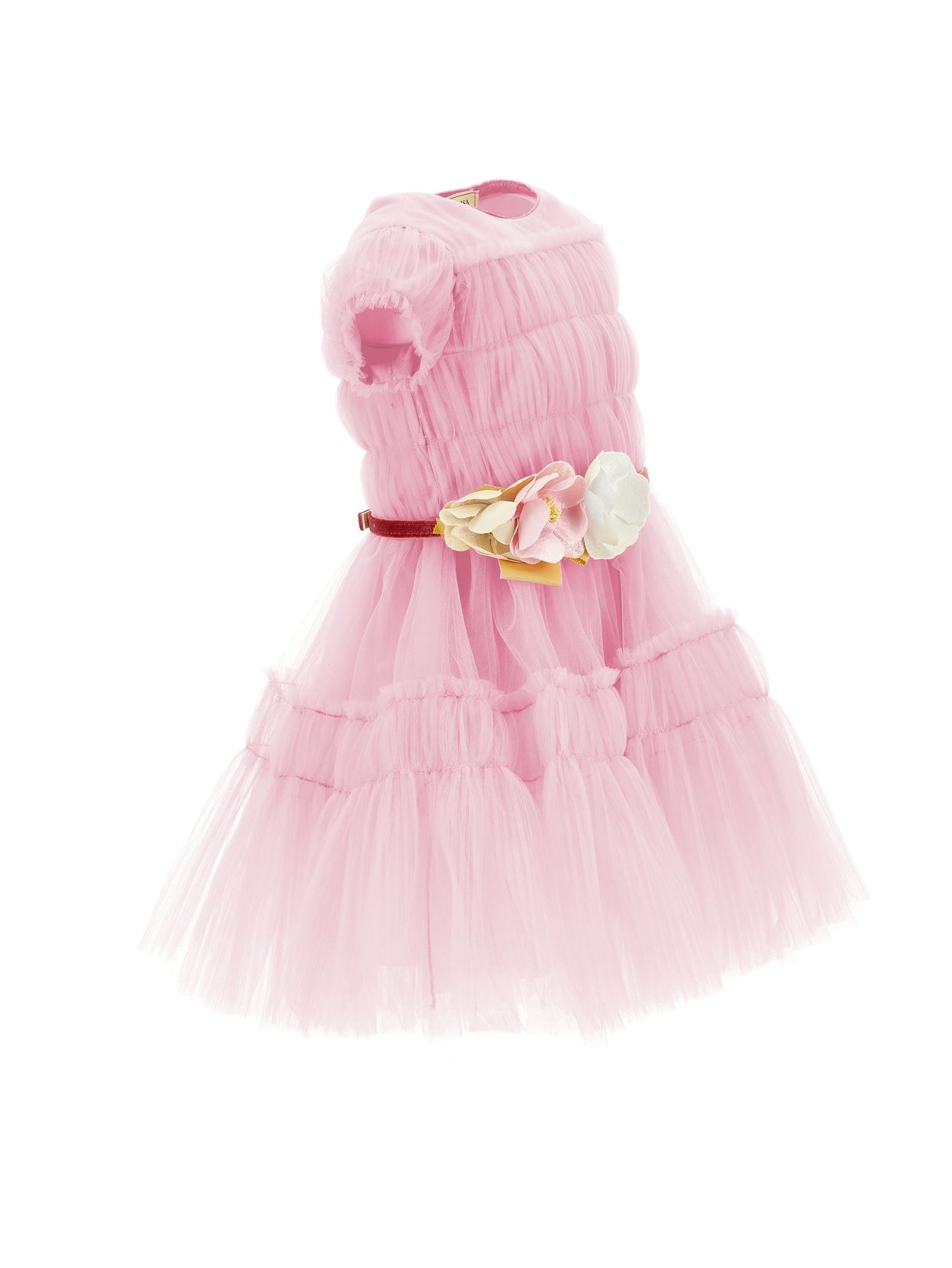 Abito tulle increspato