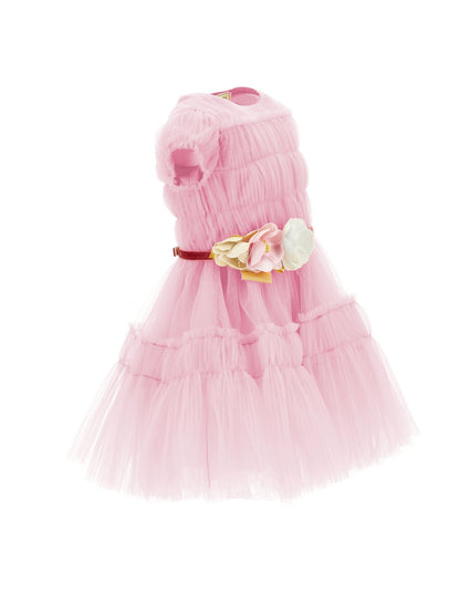 Abito tulle increspato