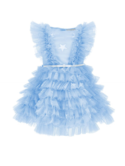 Vestido de tul con volantes