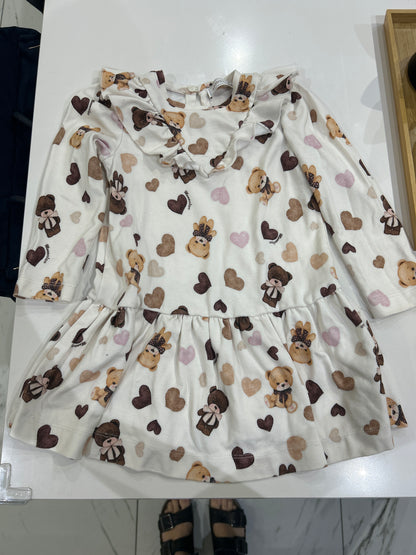 Abito jersey con balza