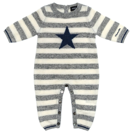 Striped cashmere jumpsuit