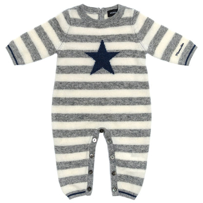 Striped cashmere jumpsuit
