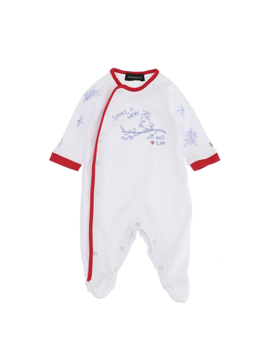 Cotton onesie with side opening