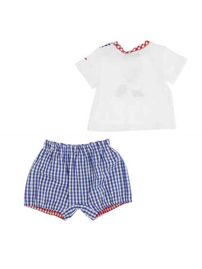 Sylvester layette set, T-shirt and culottes