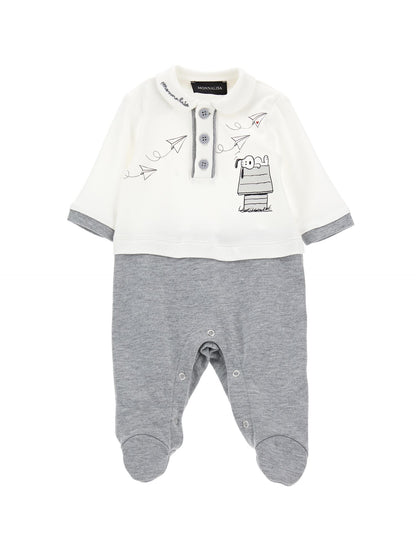 Snoopy two-tone cotton onesie