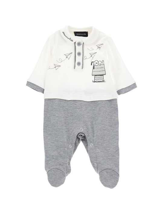 Snoopy two-tone cotton onesie